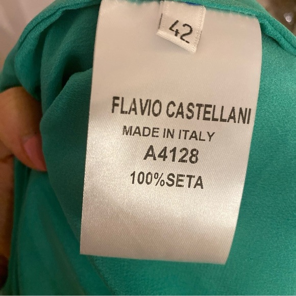 Flavio Castellani made in Italy 🇮🇹 silk dress size 42 - Picture 6 of 7